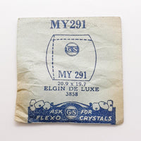 Elgin DE Luxe 3858 My291 Watch Crystal per parti e riparazioni
