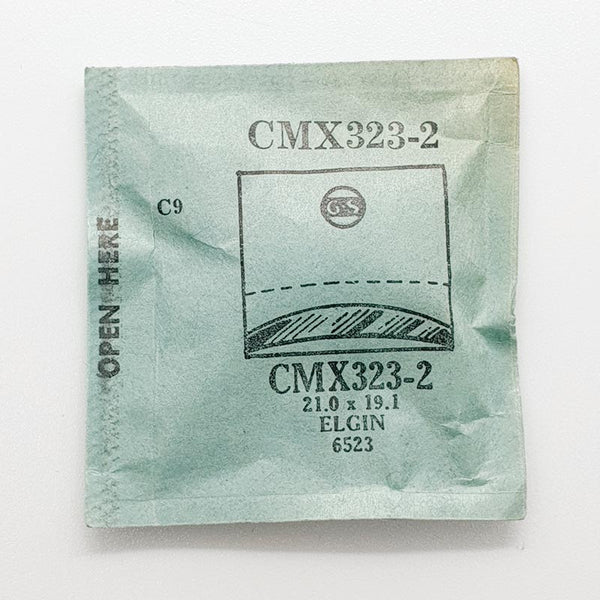 Elgin 6523 CMX323-2 Uhr Kristall für Teile & Reparaturen