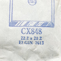 Elgin 7613 CX848 reloj Cristal para piezas y reparación