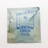 Elgin 9501 CMS539 Watch Crystal for Parts & Repair