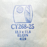 Elgin 4119 Cy268-25 Watch Crystal للأجزاء والإصلاح