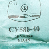 Elgin CY580-40 Watch Crystal for Parts & Repair