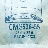 Elgin 6723 CMS536-55 Watch Crystal للأجزاء والإصلاح