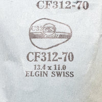 Elgin سويسري CF312-70 Watch Crystal للأجزاء والإصلاح