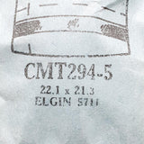 Elgin 5711 CMT294-5 مشاهدة Crystal للأجزاء والإصلاح