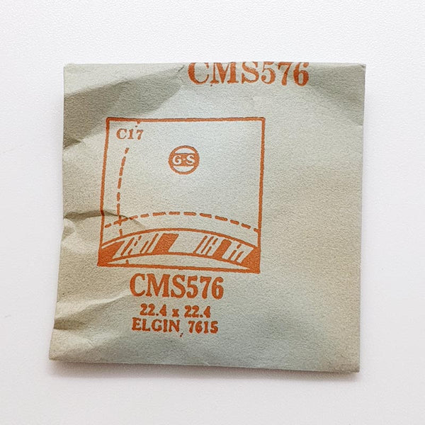 Elgin 7615 CMS576 Crystal di orologio per parti e riparazioni
