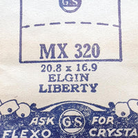 Elgin Liberty MX320 Uhr Kristall für Teile & Reparaturen