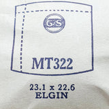 Elgin MT322 Uhr Kristall für Teile & Reparaturen