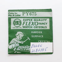 Elgin PY675 Watch Crystal للأجزاء والإصلاح