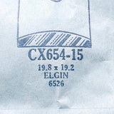 Elgin 6526 CX654-15 Watch Crystal for Parts & Repair