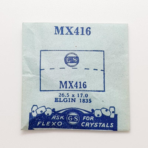 Elgin 1835 MX416 Crystal di orologio per parti e riparazioni