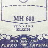 Elgin MH600 Watch Crystal for Parts & Repair