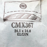 Elgin CMX367 Uhr Kristall für Teile & Reparaturen