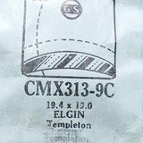 Elgin Templeton CMX313-9C Watch Crystal for Parts & Repair