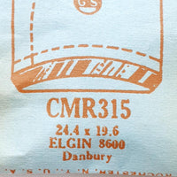 Elgin Danbury 8600 CMR315 Watch Crystal for Parts & Repair