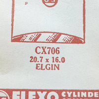 Elgin CX706 Watch Crystal for Parts & Repair