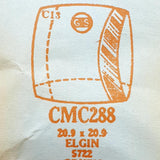 Elgin Gruen 5722 CMC288 Crystal di orologio per parti e riparazioni