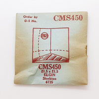 Elgin Stockton 6735 CMS450 Crystal di orologio per parti e riparazioni