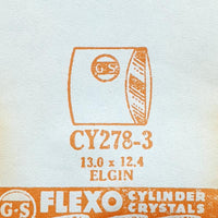Elgin CY278-3 Watch Crystal for Parts & Repair