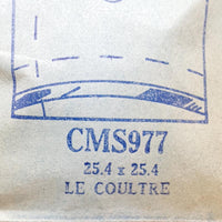 Le Coultre CMS977 Watch Crystal for Parts & Repair