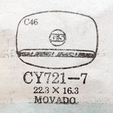 MOVADO CY721-7 montre Cristal pour les pièces et réparation