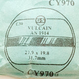 Vulcain As 1914 CY970 Watch Crystal for Parts & Repair