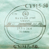 Baylor Swiss 2789 CY915-50 Watch Crystal for Parts & Repair