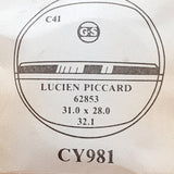 Lucien Piccard 62853 CY981 Watch Crystal for Parts & Repair