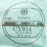 Ronda CY914 Watch Crystal for Parts & Repair