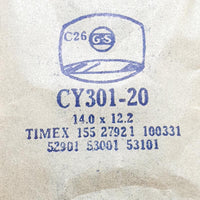 Timex Cy301-20 ساعة Crystal للأجزاء والإصلاح