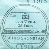 Seiko Saon91an Cy915 Uhr Kristall für Teile & Reparaturen