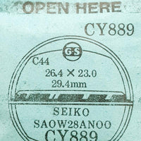 Seiko SAOW28ANOO CY889 Watch Crystal for Parts & Repair