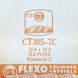 Illinois Kimberly C CT305-7C reloj Cristal para piezas y reparación