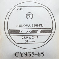 Bulova 1609FL CY935-65 reloj Cristal para piezas y reparación