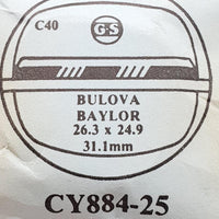 Bulova Baylor Cy884-25 Watch Crystal for parts & eplay