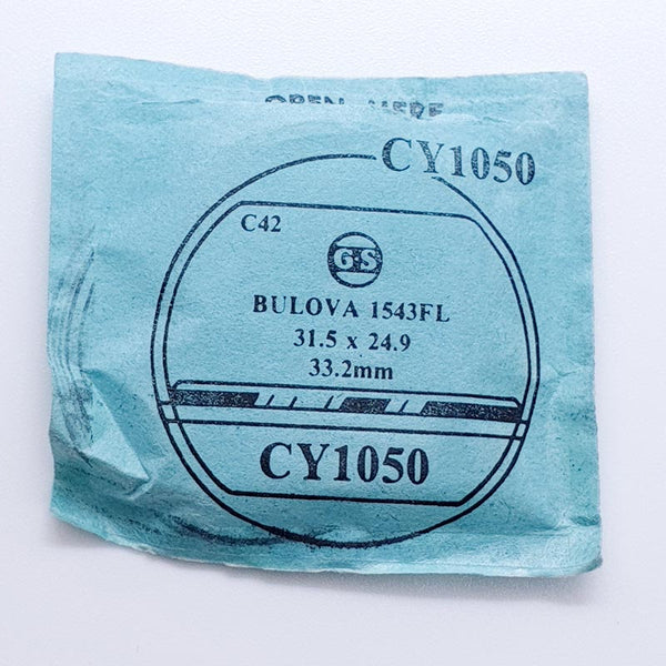 Bulova 1543FL CY1050 Watch Crystal for Parts & Repair