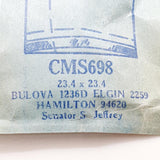 Bulova 1236d Senator S Jeffrey CMS698 Uhr Kristall für Teile & Reparaturen