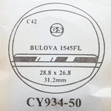 Bulova 1545fl Cy934-50 ساعة Crystal للأجزاء والإصلاح