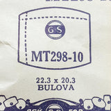 Bulova MT298-10 Watch Crystal for Parts & Repair