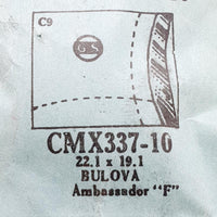 Bulova Ambassador "F" CMX337-10 Watch Crystal for Parts & Repair