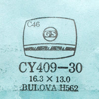 Bulova H562 Cy409-30 ساعة Crystal للأجزاء والإصلاح