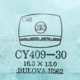 Bulova H562 CY409-30 Uhr Kristall für Teile & Reparaturen