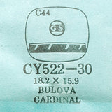 Bulova Cardinal CY522-30 reloj Cristal para piezas y reparación