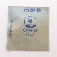 Bulova Cy266-60 Uhr Kristall für Teile & Reparaturen