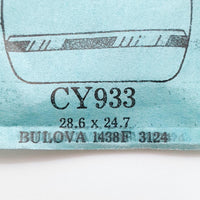 Bulova 1438f 3124 Cy933 Uhr Kristall für Teile & Reparaturen