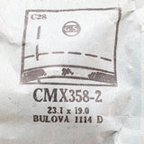 Bulova 1114D CMX358-2 Watch Crystal للأجزاء والإصلاح