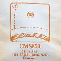 Helbros-Longines Cromwell CMS850 montre Cristal pour les pièces et réparation