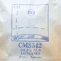 Longines بريس. Adams CMS542 Watch Crystal للأجزاء والإصلاح