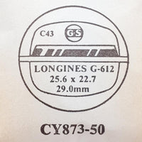 Longines G-612 CY873-50 reloj Cristal para piezas y reparación