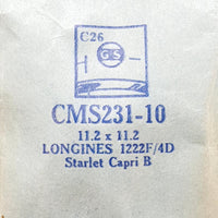 Longines 1222F/4D CMS231-10 Crystal di orologio per parti e riparazioni